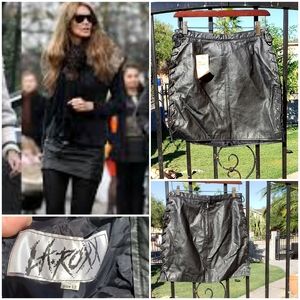 VNTG 80's LA ROXX Leather Skirt